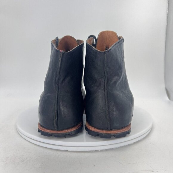 Cliff Dweller Boxer Women Size EU 42 US 12 Black Leather Vibram Cap Toe Boot - Picture 6 of 14